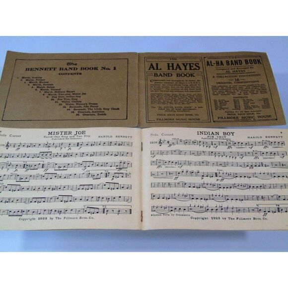 Solo Cornets Antique 1923 Sheet Music Booklet Bennett Band Book Cincinnati Ohio - Picture 5 of 6